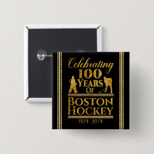 100 Years Of Boston Hockey 15 Cm Square Badge