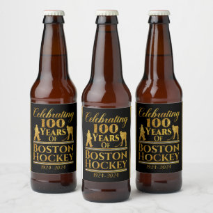 100 Years Of Boston Hockey Beer Bottle Label