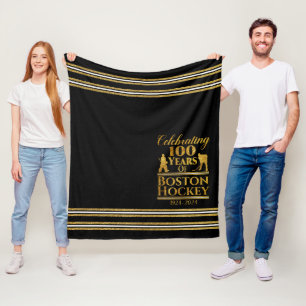 100 Years Of Boston Hockey Fleece Blanket