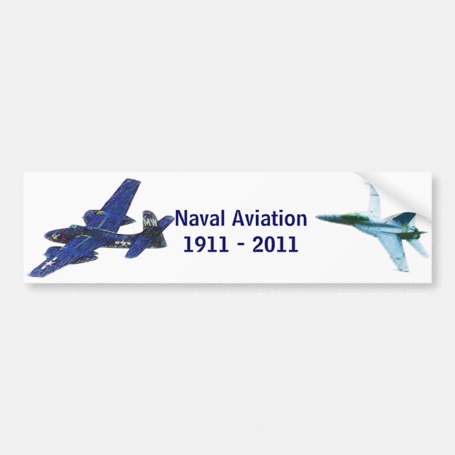 100 years of Naval Aviation Bumper Sticker (Front)