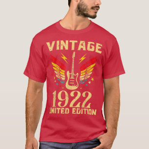 100 Years Old Birthday Guitar Player Guitarist 100 T-Shirt