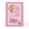 100 years old greeting card - roses and butterflie