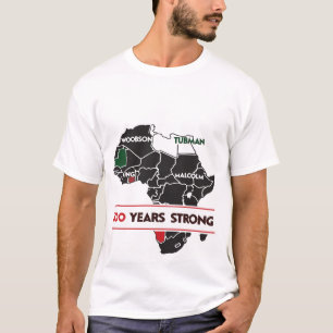  100 Years Strong Africa Map Civil Rights Leaders  T-Shirt