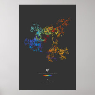 100k Digits of the Golden Ratio (dark) Poster