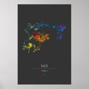 100k Digits of the Natural Logarithm of 2 (dark) Poster