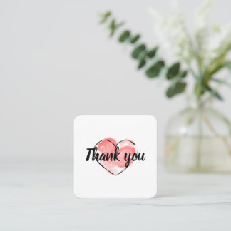 100pcs. Business thank you card with red heart