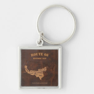 100th Anniversary Historic Map Keepsake Key Ring