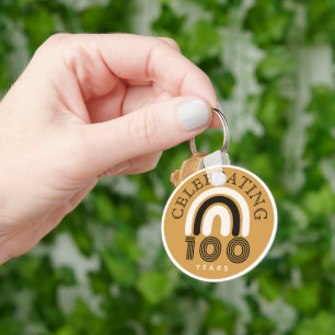 100th Anniversary Modern Design Key Ring