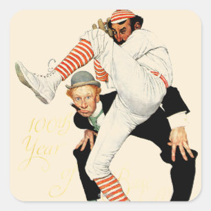 100th Anniversary of Baseball Square Sticker