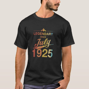 100th Birthday 100 Year Old Born in July 1925 Vint T-Shirt