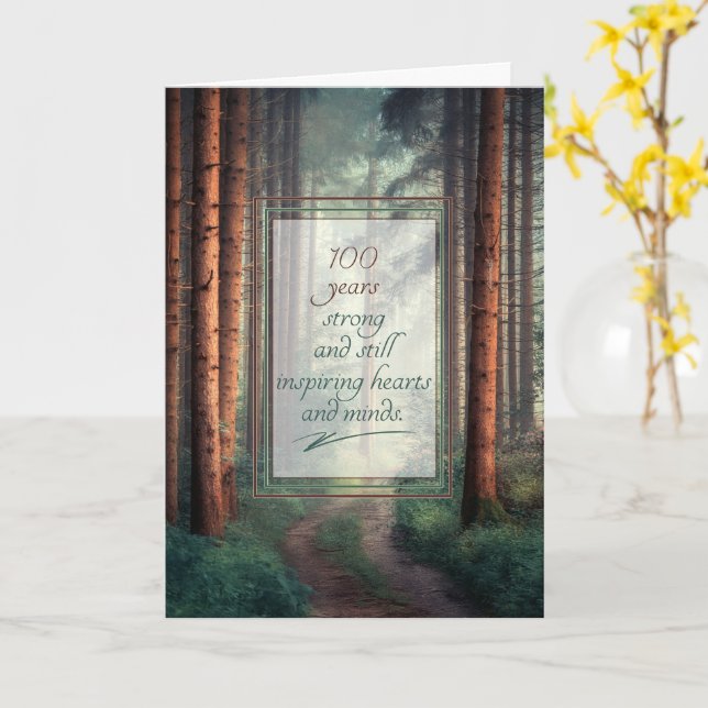 100th Birthday and Still Inspiring Hearts and Mind Card (Yellow Flower)