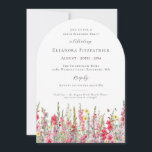100th Birthday August Birth Month Flower Gladiolus Invitation<br><div class="desc">Perfect invitation for an August birthday party. Pink gladiolus is the birth flower for that month. It forms a pretty watercolor bottom border on this arched shape invitation</div>