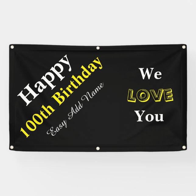 100th Birthday Banner (Horizontal)