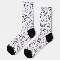 100th Birthday Black Random Number Pattern