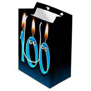 100th Birthday Candles Medium Gift Bag