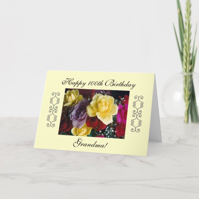 100th birthday card (Front)
