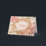 100th Birthday card for sister, pearls and petals<br><div class="desc">100th anniversary greetings for sister with pearls and petals. A beautiful way to wish your sister a happy way. Pink pearls lie a bed of pink and white petals. A very feminine card for a woman. Celebrate a sister's birthday with petals and pearls. A really elegant card to give to...</div>