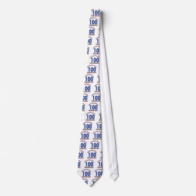 100th birthday designs tie (Front)
