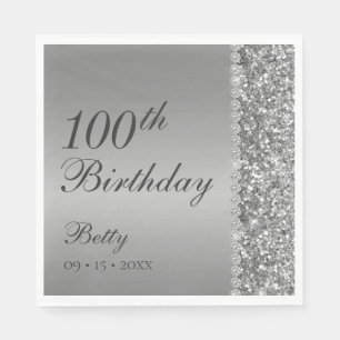 100th Birthday Elegant Napkin