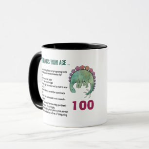 100th Birthday Funny Getting Older Texting ANY AGE Mug