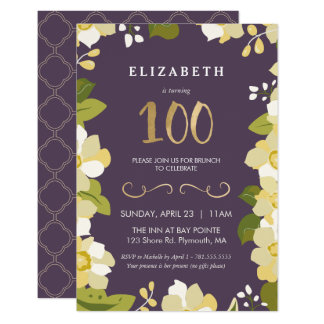 100th birthday invitation