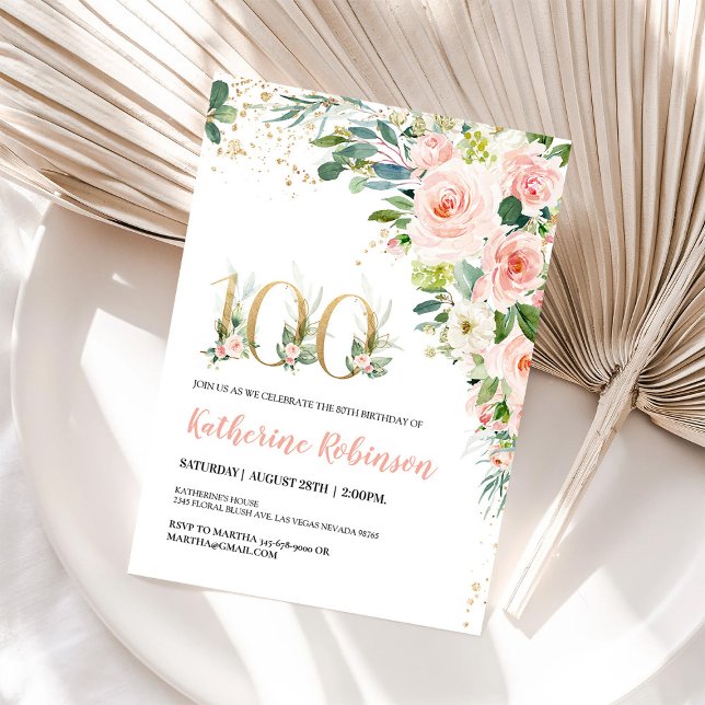 100th birthday invite for her Adult Birthday (Creator Uploaded)