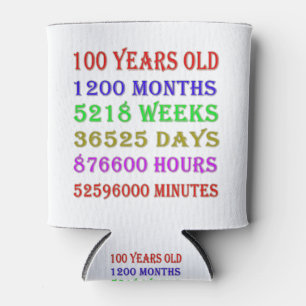 100th  Birthday Milestones Can Cooler