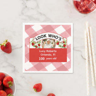 100th Birthday Napkin - Customisable