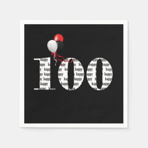 100th Birthday party balloons Napkin