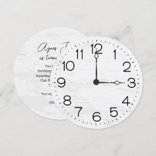 100th Birthday Party Clock On Whitewashed Wood