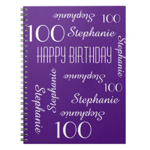 100th Birthday Party Guest Book, Repeating Names Notebook