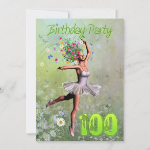 100th Birthday party invitation