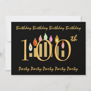 100th Birthday Party Invitation Template