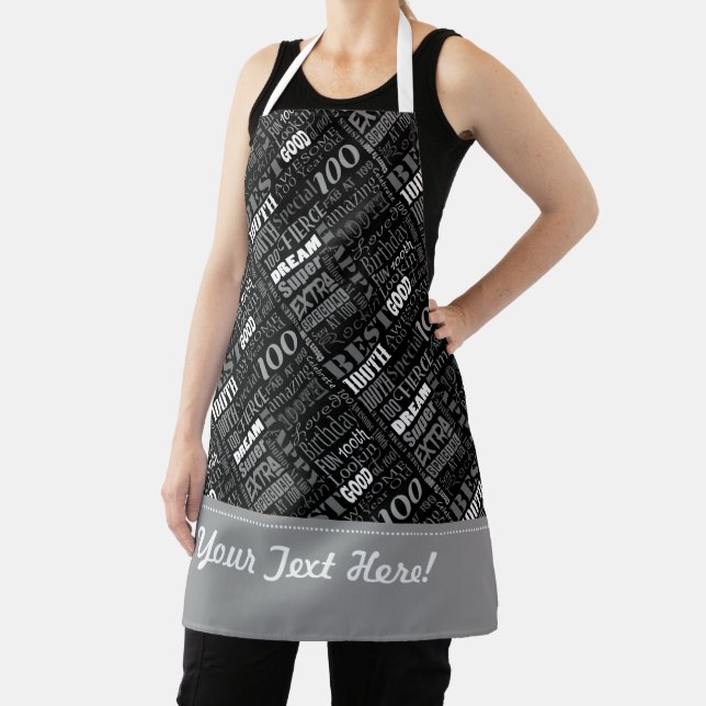 100th Birthday Party Personalised Gifts Apron (Insitu)