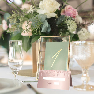 100th birthday party rose gold glitter pink glam place card
