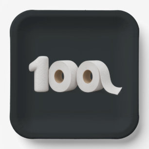 100th Birthday Party Toilet Paper Roll Plate