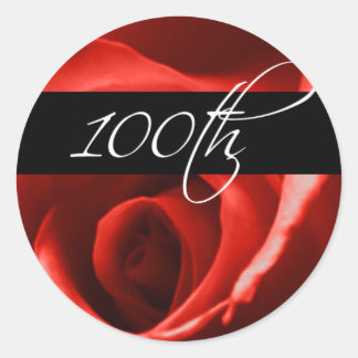 100th Birthday Rose | 100th Corporate Anniversary Classic Round Sticker