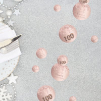 100th birthday rose gold glitter pink monogram