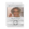 100th Birthday - Silver Damask Photo Invitation