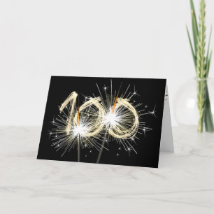 100th Birthday Sparklers on Black Card