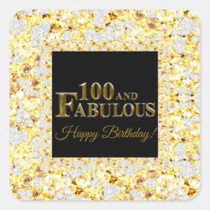 100th Birthday  Square Sticker