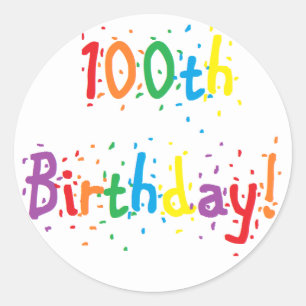 "100th Birthday" Stickers