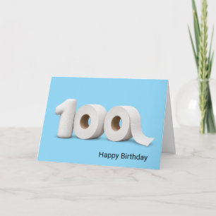 100th Birthday Toilet Paper Roll Card