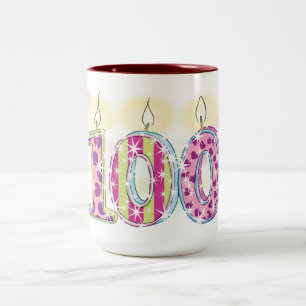 100th Birthday Two-Tone Coffee Mug