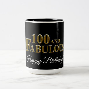 100th Birthday  Two-Tone Coffee Mug