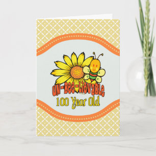 100th Birthday - Unbelievable at 100 Years Old Card