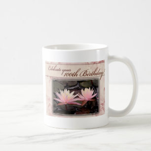 100th Birthday Water Lily Celebration Coffee Mug