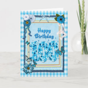 100th Birthday with a scrapbook effect Card