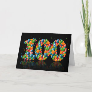 100th birthday with numbers formed from balls card