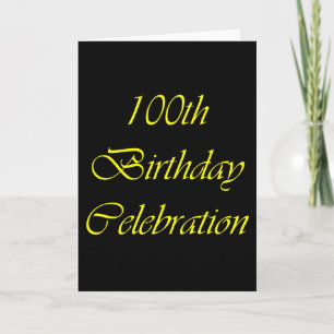 100th Birthdays Card